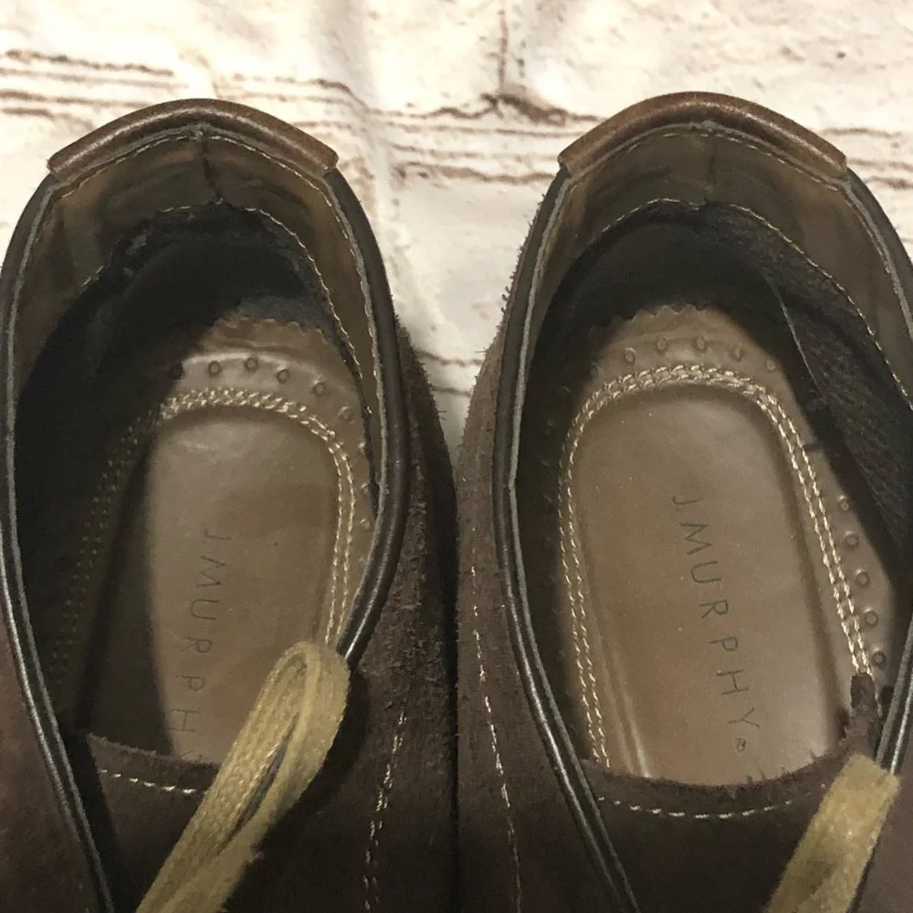 Johnston & Murphy J. Murphy Brown Suede Chukka Boots with Stitch Academia sz 12M - Picture 9 of 13
